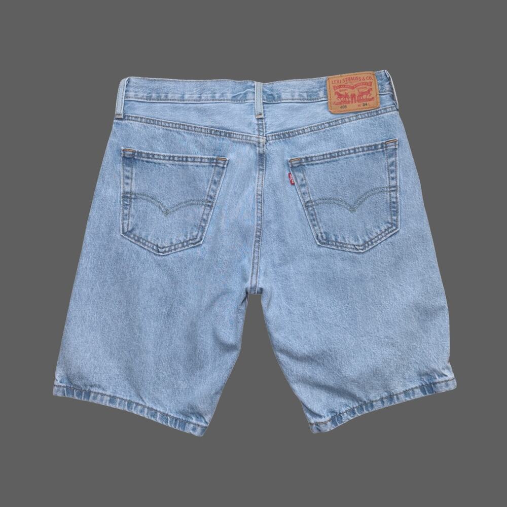 Levi's 405 Standard Light Wash Denim Shorts 34 GUC